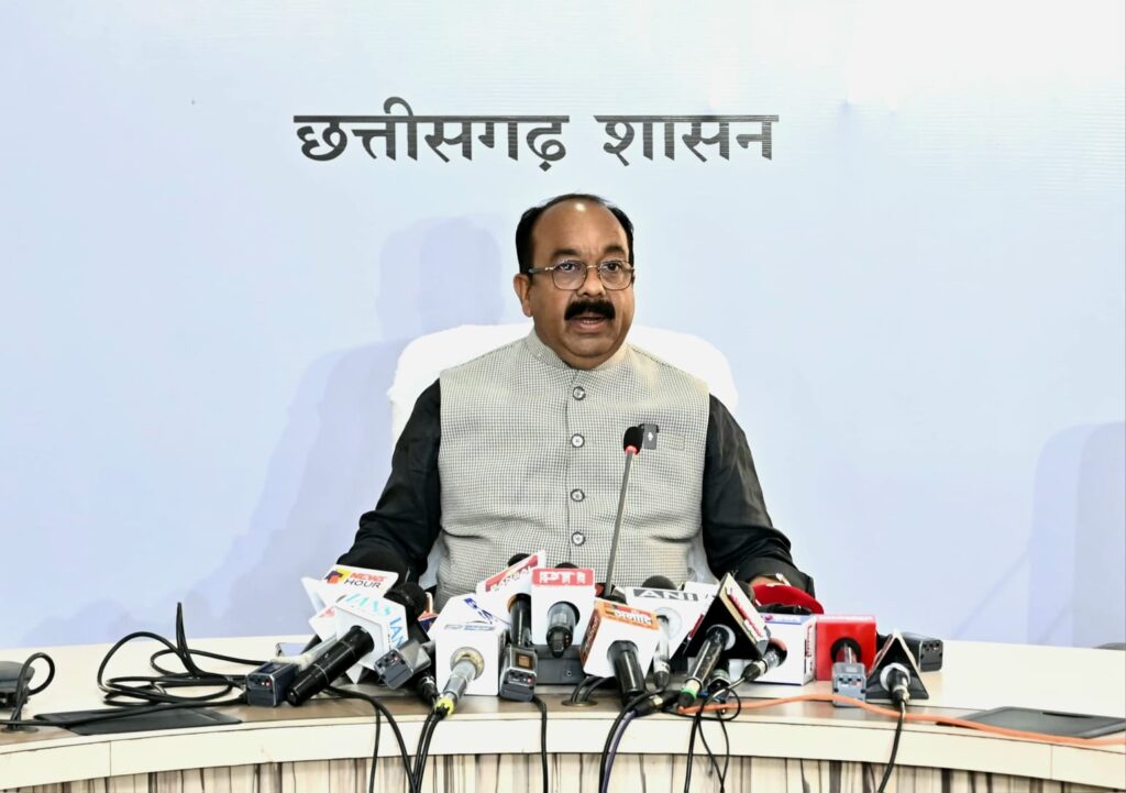 उप मुख्यमंत्री श्री अरुण साव ने कैबिनेट की बैठक में लिए गए निर्णयों की जानकारी दी