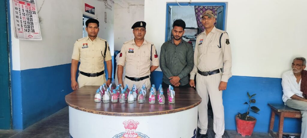 अवैध शराब बेचने वाले आरोपी पर बिलासपुर पुलिस की सख्त कार्यवाही
