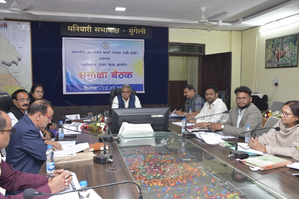 छत्तीसगढ़ राज्य खाद्य आयोग अध्यक्ष संदीप शर्मा का मुंगेली दौरा, पीडीएस से लेकर पोषण योजनाओं की सख्त समीक्षा