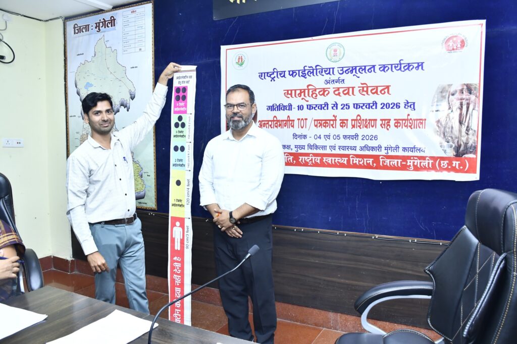 फाइलेरिया उन्मूलन हेतु 10 से 25 फरवरी तक सामूहिक दवा सेवन अभियान