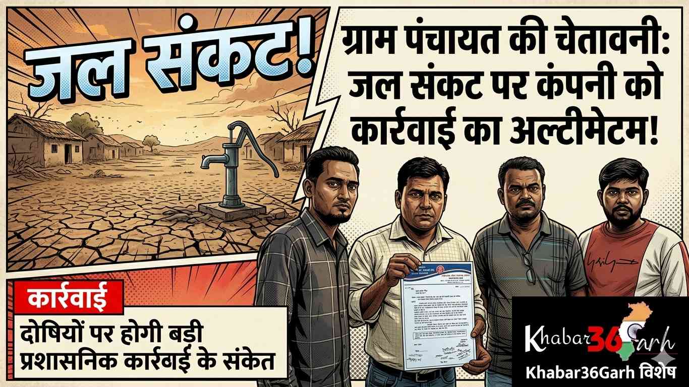 📰 ग्राम पंचायत ने जल संकट को लेकर जारी किया निर्देश, कंपनी पर कार्रवाई के संकेत