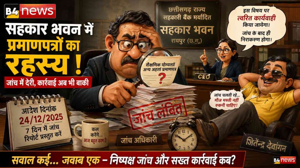 सहकार भवन में शैक्षणिक प्रमाण पत्र शिकायत पर कार्रवाई में देरी, उठे कई सवाल