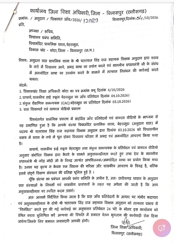 जिला शिक्षा अधिकारी ने प्रबंध समिति से 24 घंटे में मांगा कार्रवाई का प्रतिवेदन whatsapp image 2026 10 04 at 5.05.55 pm